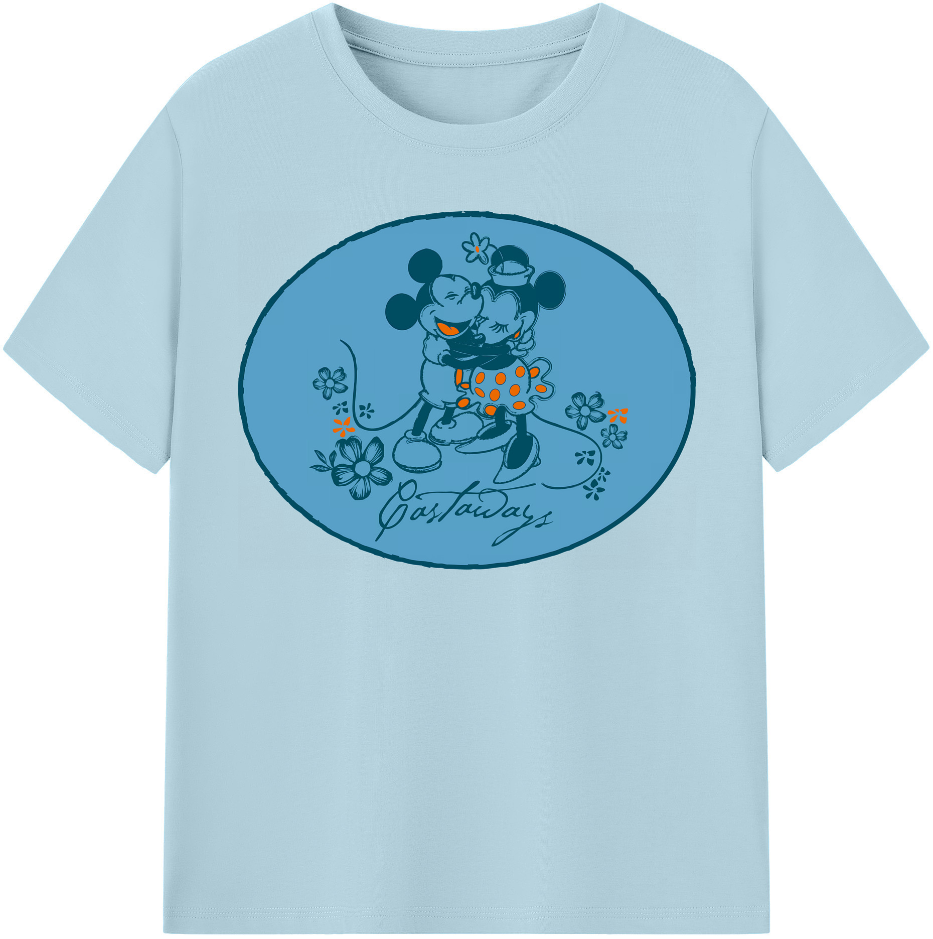（画像用） ミッキーマウス Mickey Mouse 綿100％半袖Tシャツ（フロントプリント）